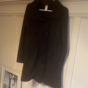 Patagonia Women's black better sweater long  coat with fleece lining.